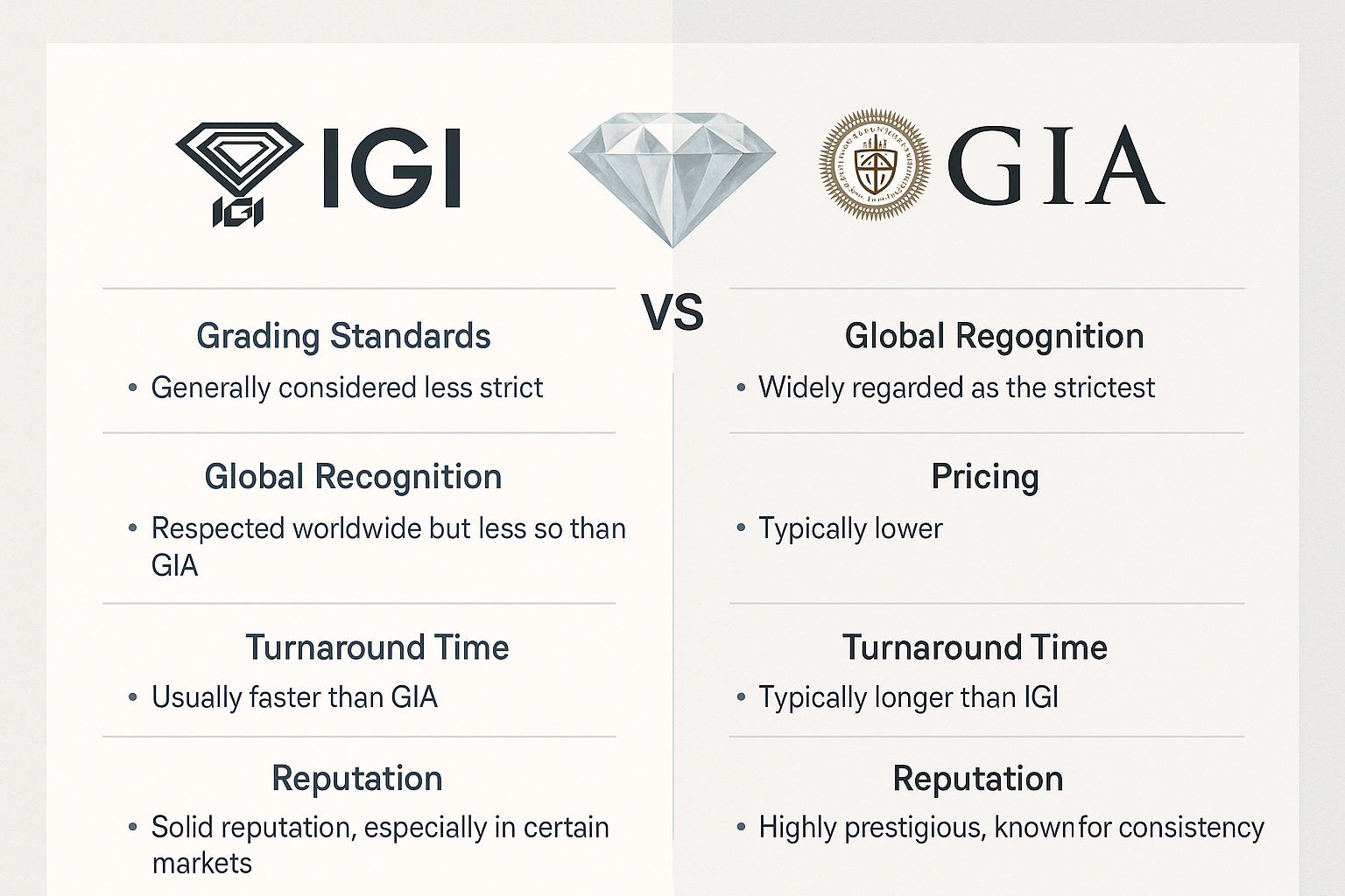 IGI鑑定書とは｜IGI vs GIA 証明書ガイド｜人工ダイヤモンドと天然