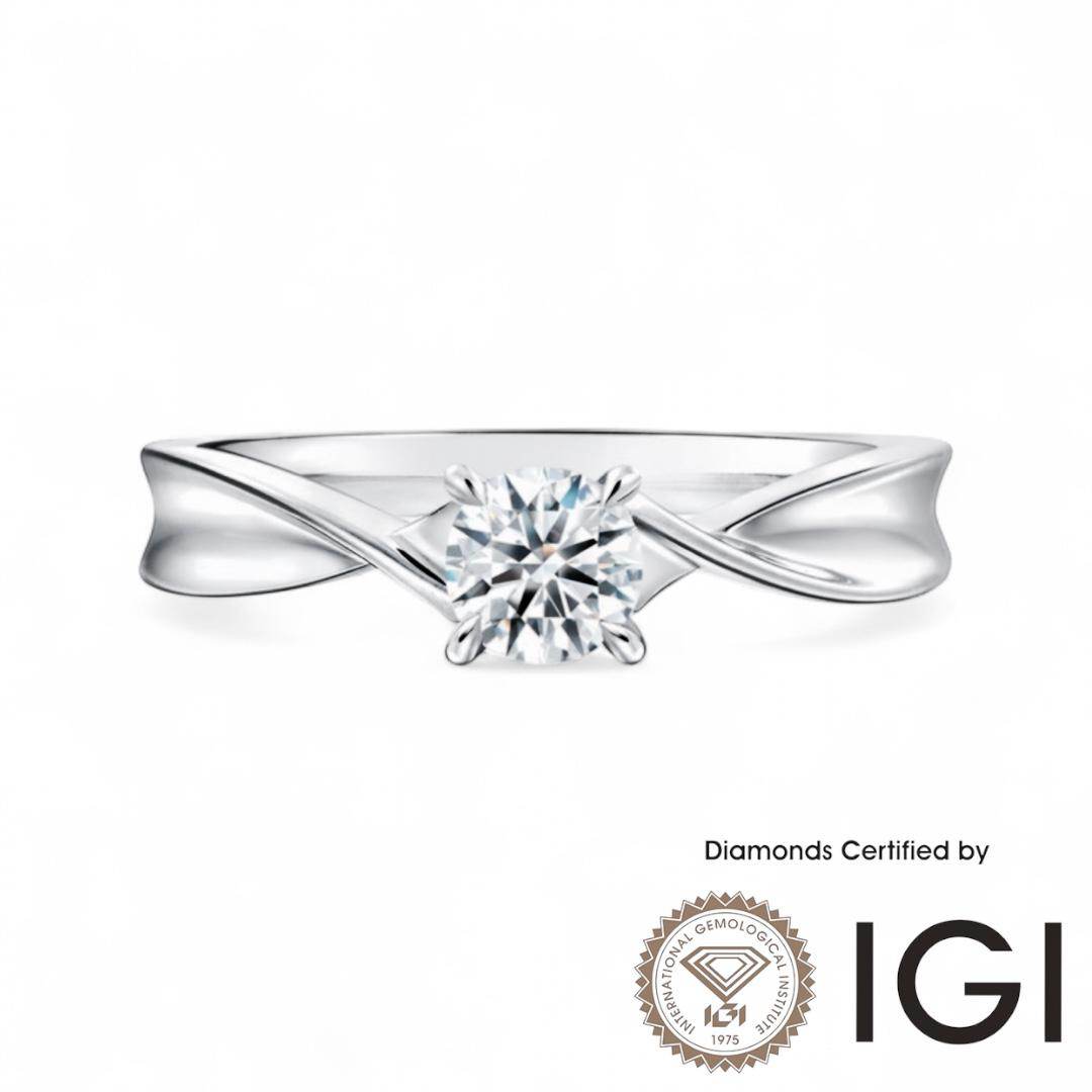 ASH047 Solitaire Lab Grown Diamond Ring D VVS1 VVS2 3EX IGI Certified - Madison Avenue Diamond