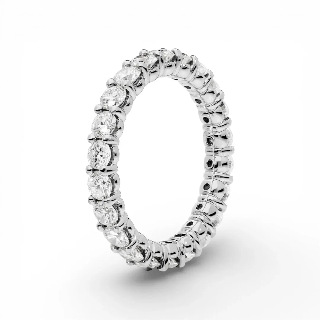 MadisonDia Special Sale 3mm Lab Grown Diamond Eternity Ring 9K E VS VVS 3EX