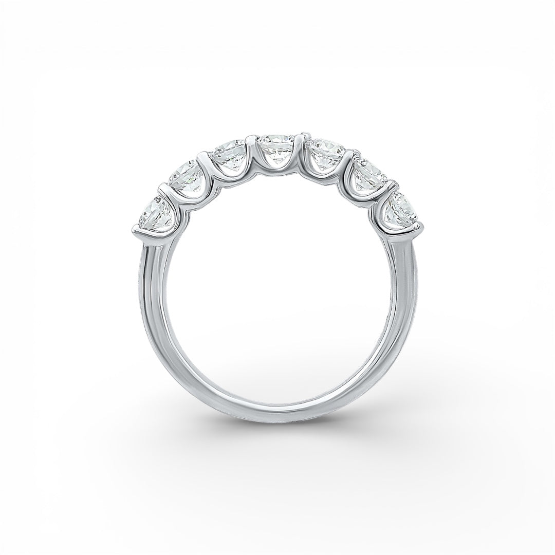 ASH063 3mm Lab Grown Diamond Half Eternity Ring 18K D VVS 3EX