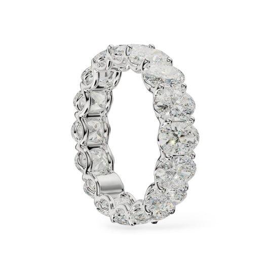 AME054 橢圓形 全圈永恒培育鑽石戒指 (每顆0.5ct) D-F VS-VVS 2EX