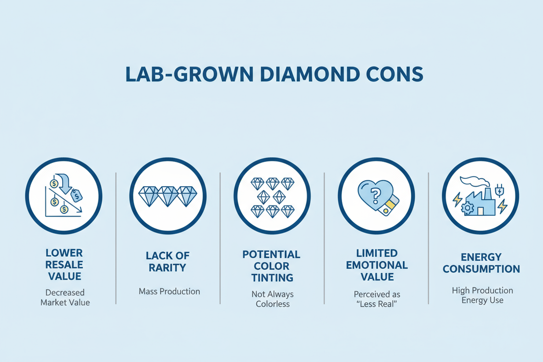 cons of lab grown diamond