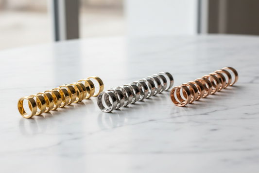 gold, white gold, rose gold