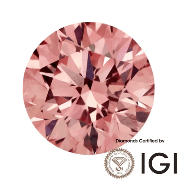 2ct Pink Lab Grown Diamond VVS1 VVS2 3EX Cut IGI Certified - MadisonDia