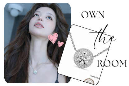 ASH024 圍鑽培育鑽石吊墜 D、VVS1、VVS2、3EX IGI 認證