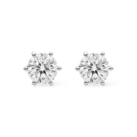 แมดิสันเดีย ลดราคาพิเศษ ต่างหูเพชรแล็บ เม็ดเดี่ยว 9K ข้างละ 0.5ct DEF VS-VVS