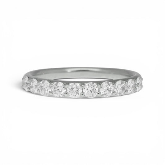 AME049 0.05ct (2.3mm) Half Eternity Lab Grown Diamond Ring D-F VS-VVS 3EX