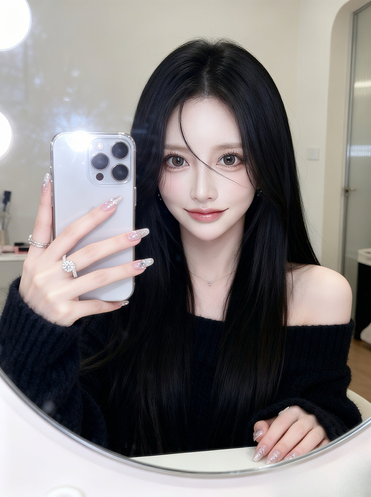 MadisonDia クラシック 2カラット サイドストーン ラボグロウンダイヤモンドリング E、VVS2、3EX、IGI鑑定書付き 9K 