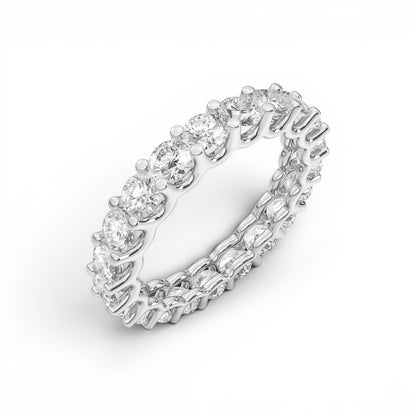 ASH061 แหวนเอเทอร์นิตี้เพชรสังเคราะห์ 0.1ct (3mm) DE VS VVS 3EX