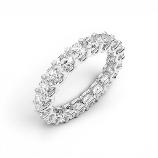 ASH061 แหวนเอเทอร์นิตี้เพชรแล็บ แบบเต็มวง 0.1ct (3mm) DE VS VVS IDEAL/EX/EX