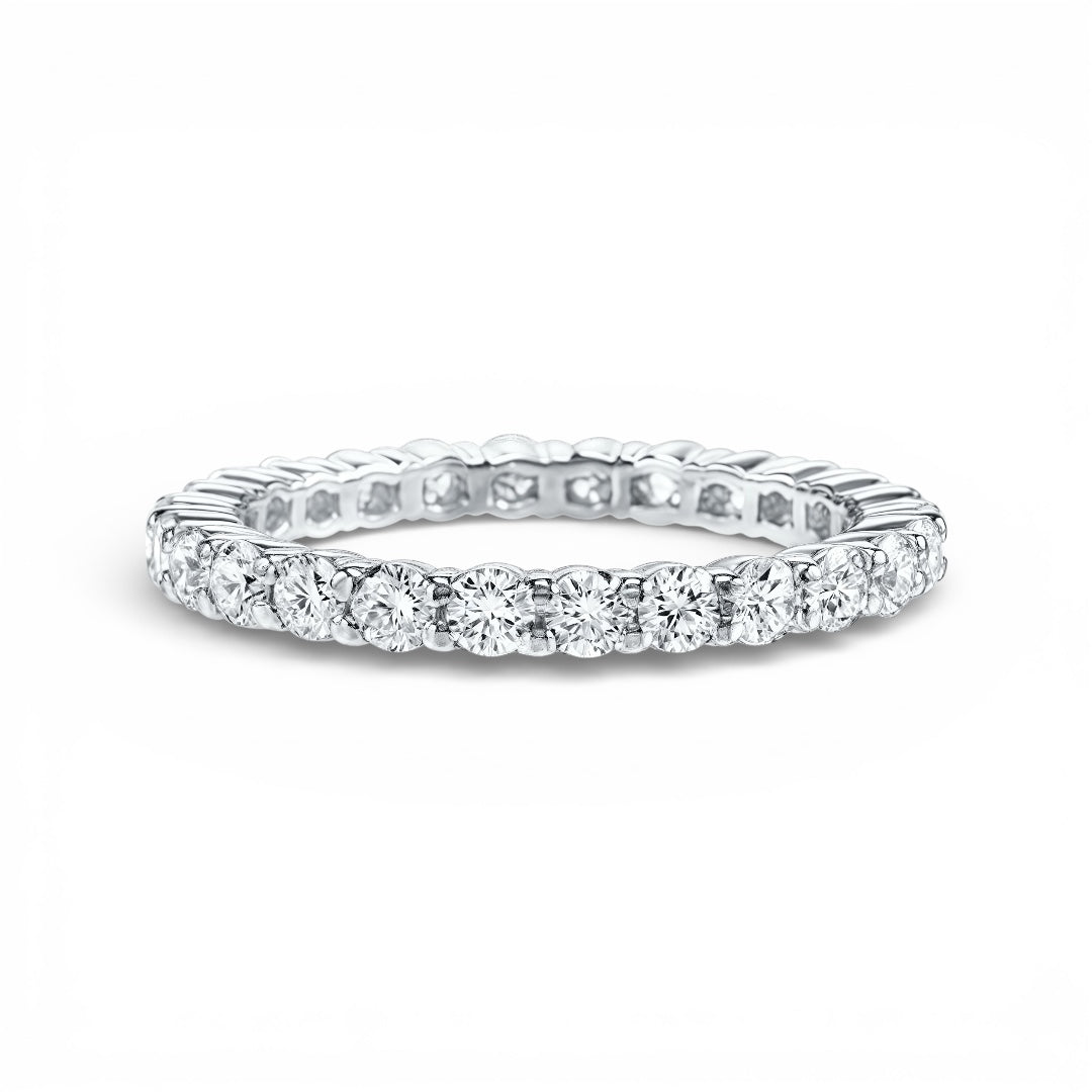 ASH062 2.5mm Lab Grown Diamond Eternity Ring 18K D VVS 3EX