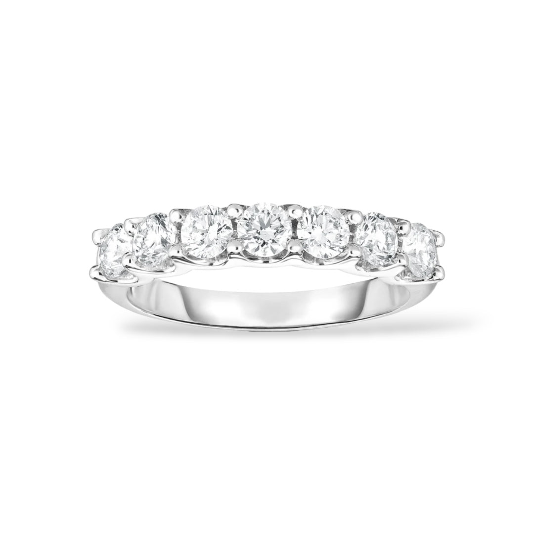 ASH063 3mm Lab Grown Diamond Half Eternity Ring 9K D VVS 3EX
