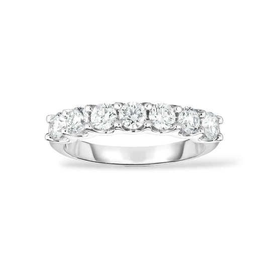 ASH063 3mm Lab Grown Diamond Half Eternity Ring 9K D VVS 3EX