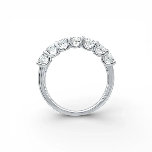 ASH061 แหวนฮาล์ฟเอเทอร์นิตี้เพชรสังเคราะห์ 0.1ct (3mm) DE VS VVS IDEAL/EX/EX