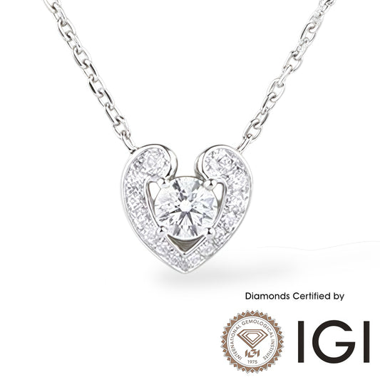 ASH070 Halo Lab Grown Diamond Pendant D VVS1 VVS2 3EX IGI Certified