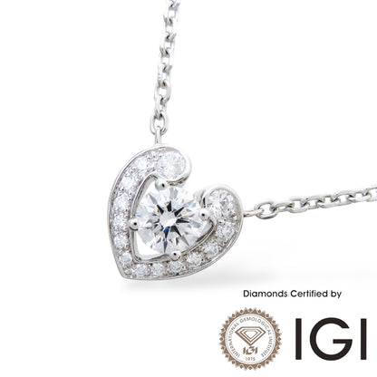 ASH070 Halo Lab Grown Diamond Pendant D VVS1 VVS2 3EX IGI Certified