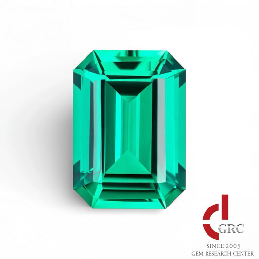 3ct Emerald Cut Lab Grown Tsavorite GRC Certified
