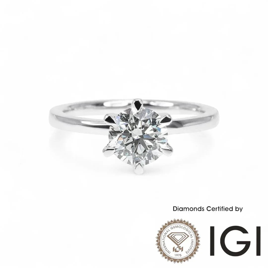 For customer #221899 : 2ct 6-prongs Solitaire Lab Grown Diamond Ring 18K, D, VVS2, IDEXEX, IGI Certified