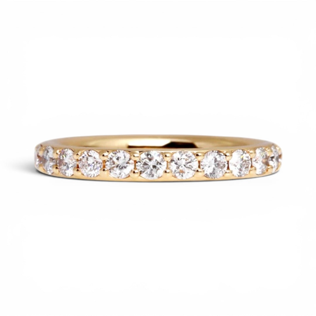 AME049 0.05ct (2.3mm) 全圈永恒培育鑽石戒指 D-F VS-VVS 3EX