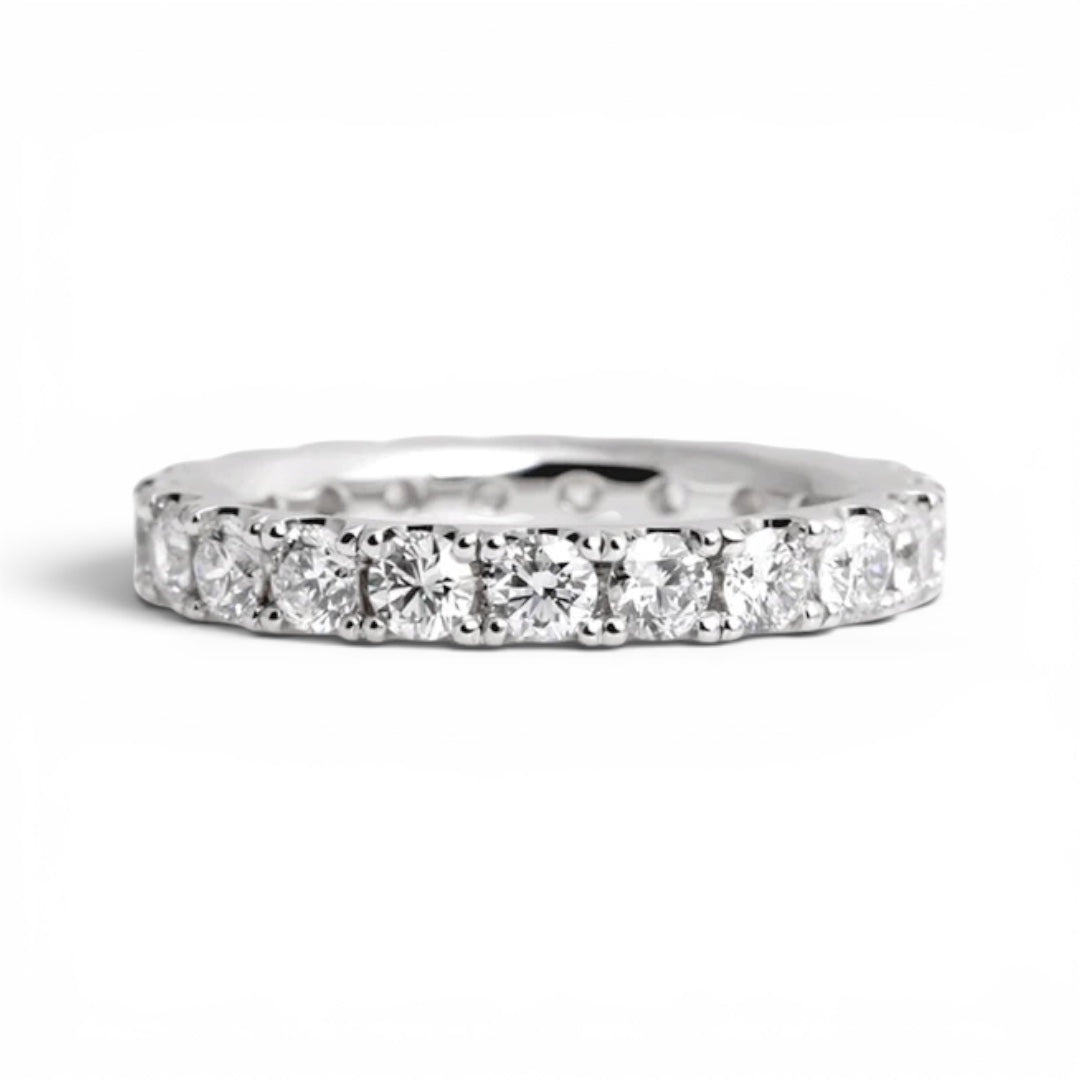 AME051 0.08ct (2.75mm) 全圈永恒培育鑽石戒指 D-F VS-VVS 3EX