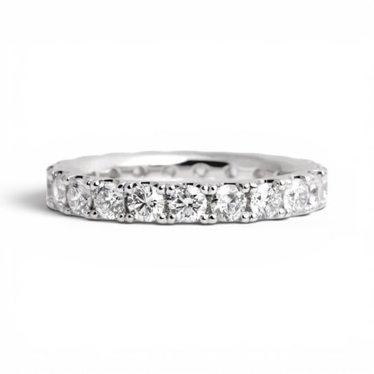 AME051 0.08ct (2.75mm) 全圈永恒培育鑽石戒指 D-F VS-VVS 3EX