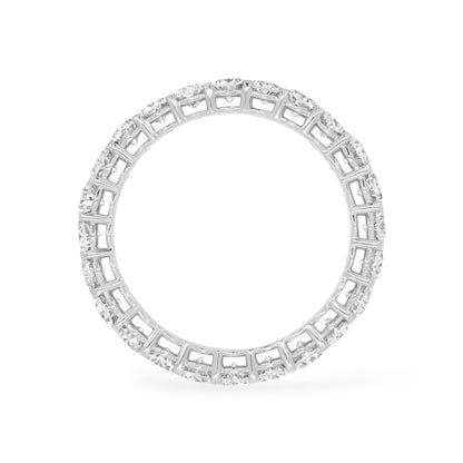 AME052 0.1ct (3.6mm) Oval Cut Full Eternity Lab Grown Diamond Ring D-F VS-VVS 3EX