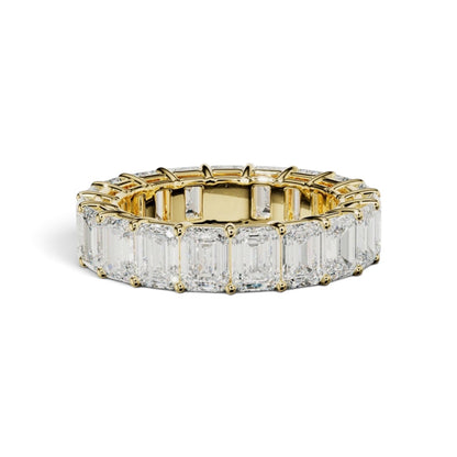 AME056 Emerald Cut Full Eternity Lab-Grown Diamond Ring (0.3ct Each) D-F VS-VVS 2EX