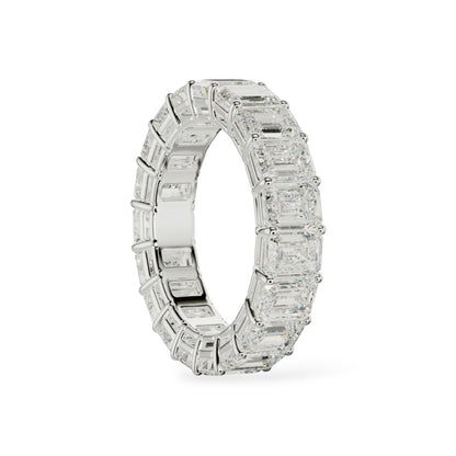 AME056 Emerald Cut Full Eternity Lab-Grown Diamond Ring (0.3ct Each) D-F VS-VVS 2EX