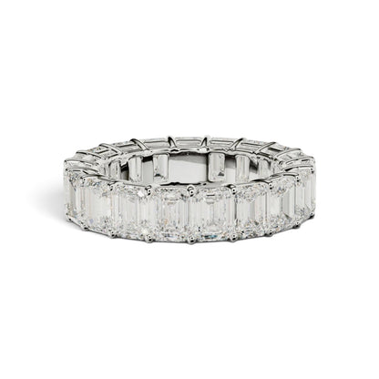 AME056 Emerald Cut Full Eternity Lab-Grown Diamond Ring (0.3ct Each) D-F VS-VVS 2EX