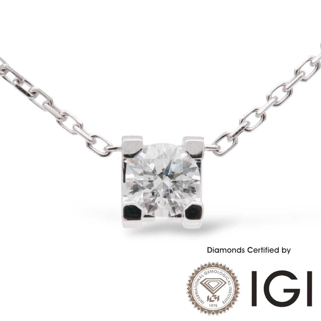 ASH022 ソリティア ダイヤモンドペンダント D、VVS1、VVS2、3EX、  IGI認定