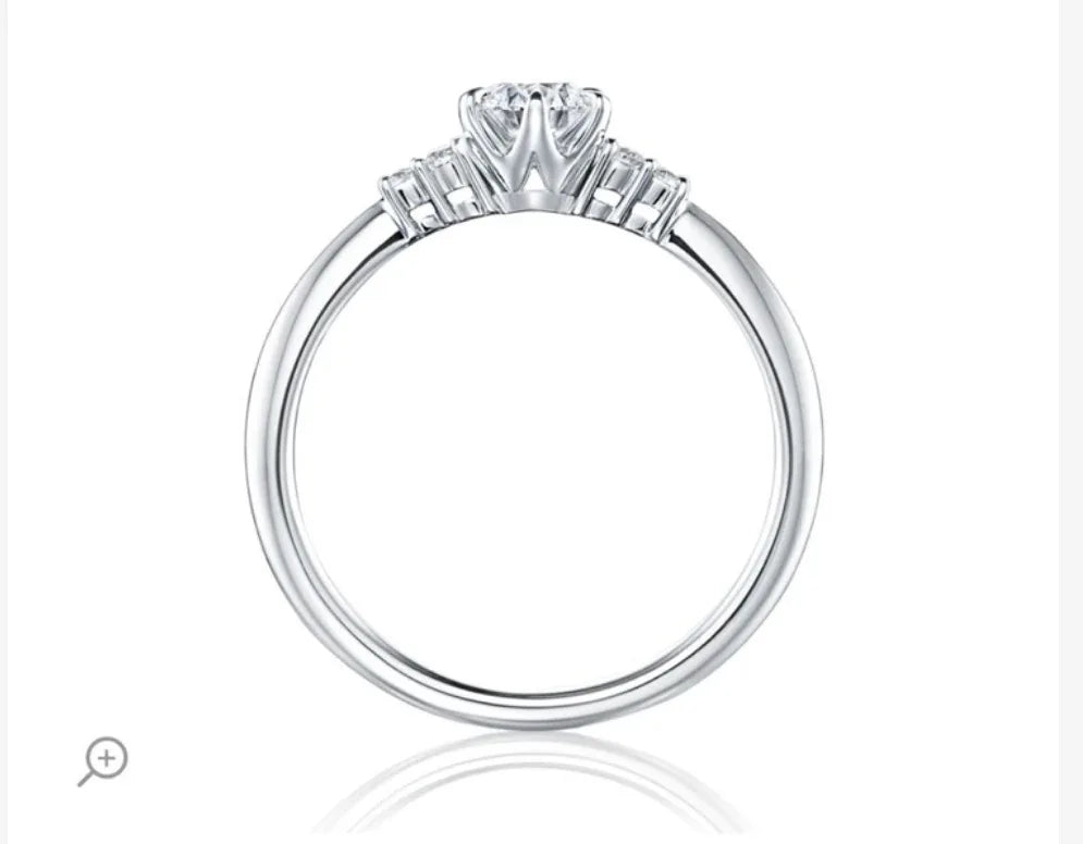 For customer **** 176581 Ching: 1ct Sidestone Lab Grown Diamond Ring PT950, D, VVS2, 3EX, IGI Certified
