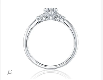 For customer **** 176581 Ching: 1ct Sidestone Lab Grown Diamond Ring PT950, D, VVS2, 3EX, IGI Certified