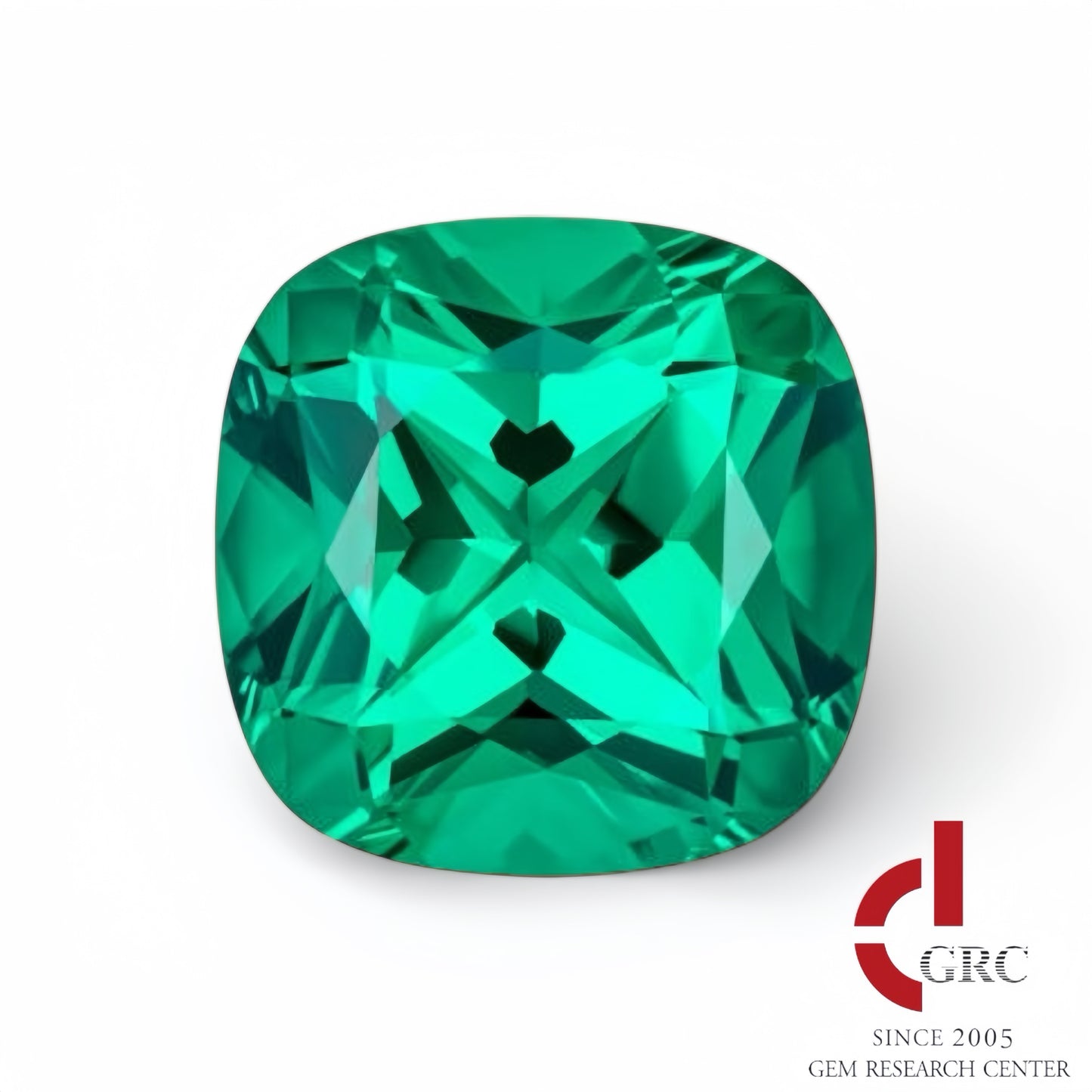 2ct Cushion Cut Lab Grown Tsavorite GRC Certified