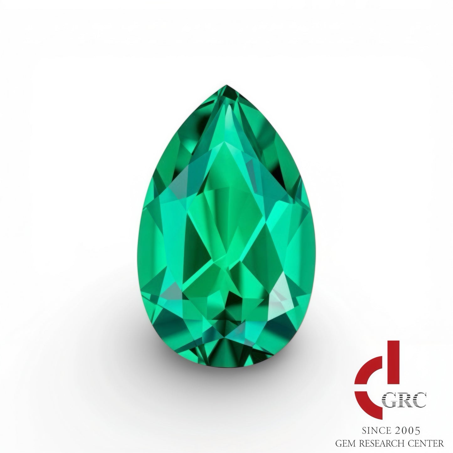 1ct Pear Cut Lab Grown Tsavorite GRC Certified