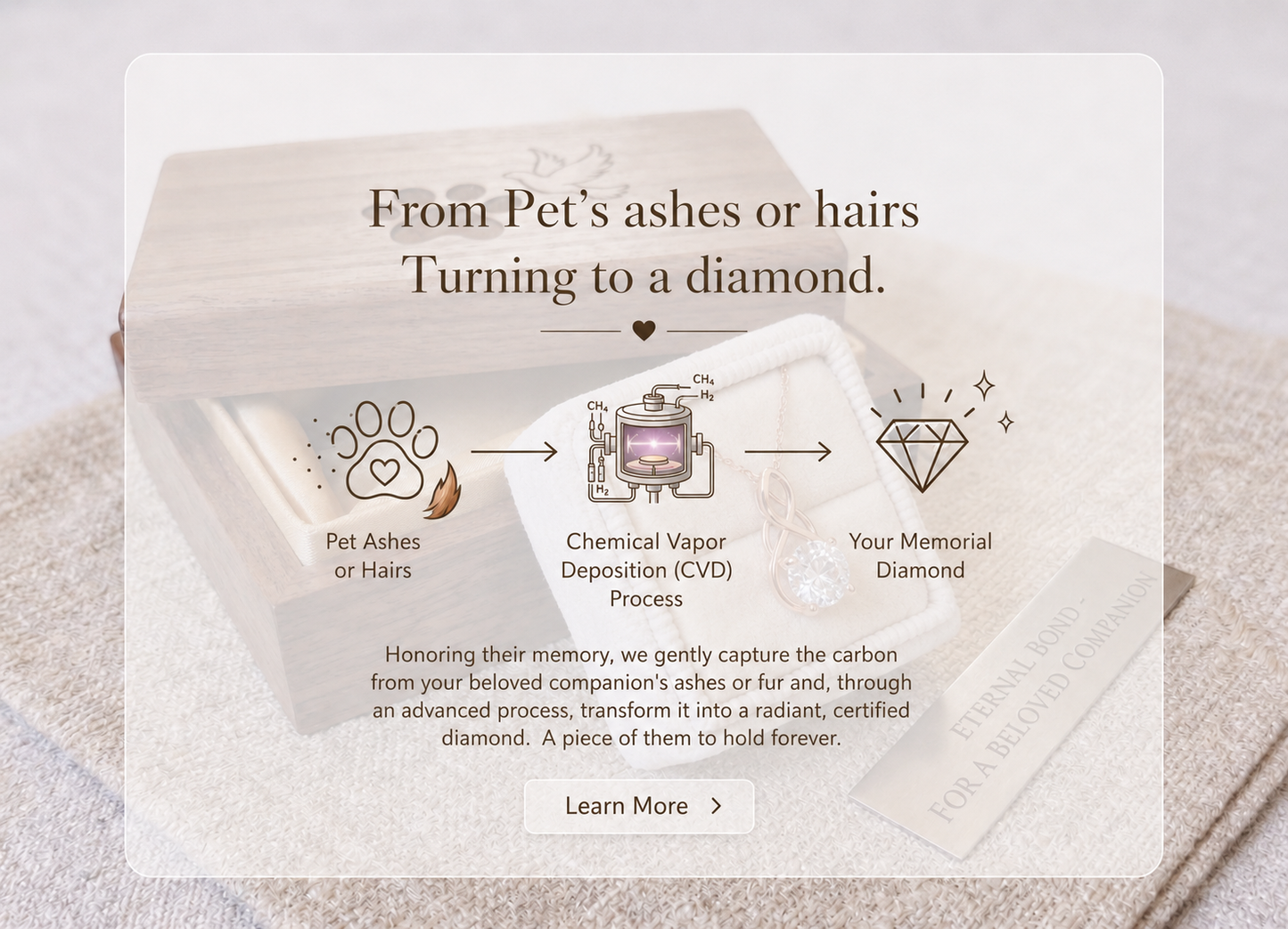 from pet ashes or hairs to diamond process, CVD to memorial diamond
