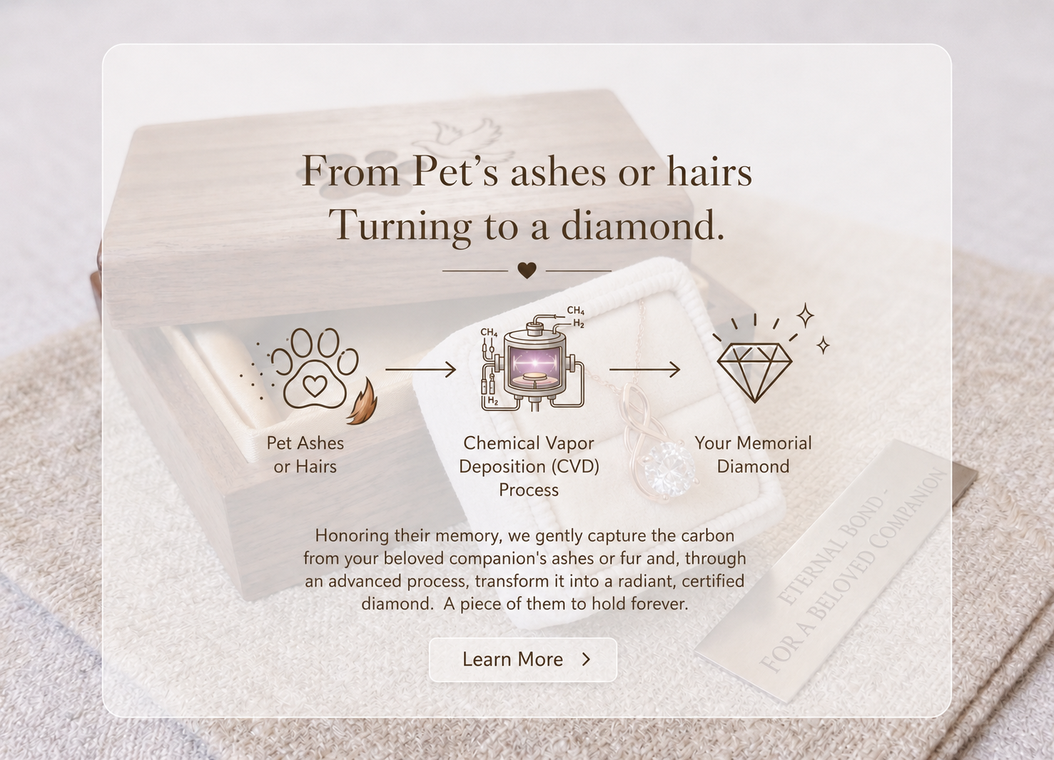 from pet ashes or hairs to diamond process, CVD to memorial diamond
