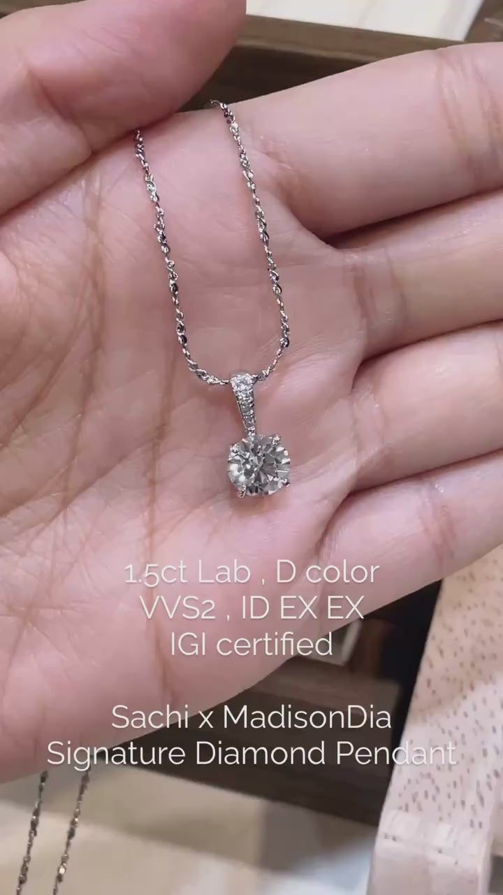 Sachi × MadisonDia Signature Lab Grown Diamond Pendant D / VVS1・VVS2 / IDEXEX / IGI Certified (Pendant Only)