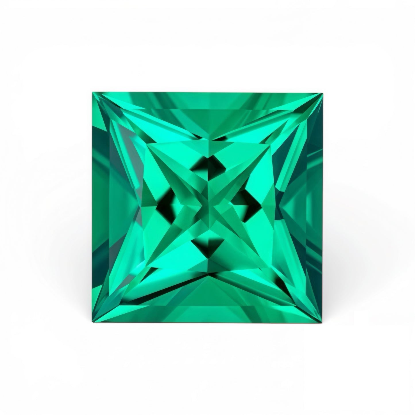 2ct Princess Cut Lab Grown Tsavorite