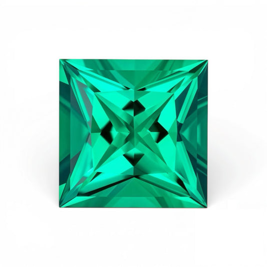 3ct Princess Cut Lab Grown Tsavorite