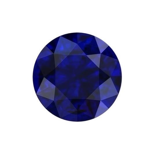 3ct Round Cut Lab Grown Blue Sapphire