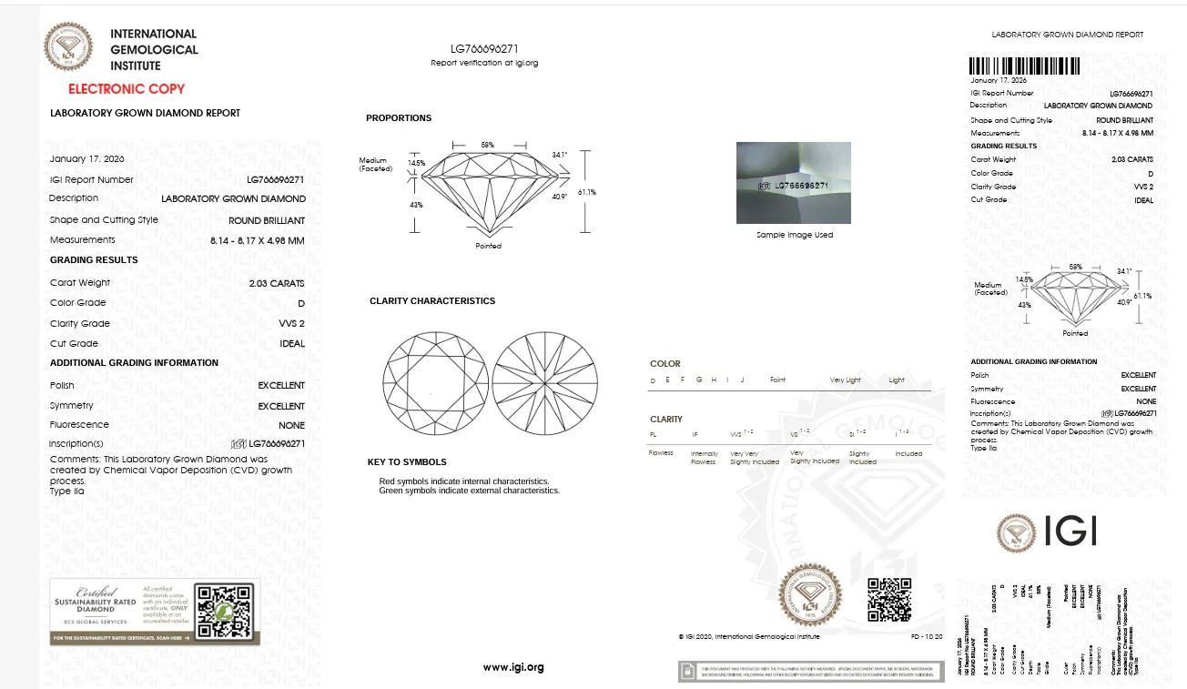 In Stock – 2ct MadisonDia Signature Sidestone Ring D, VVS2, ID EX EX, IGI certified, 9K Lab-Grown Diamond Ring